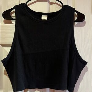 H&M Black Sleeveless Crop Top